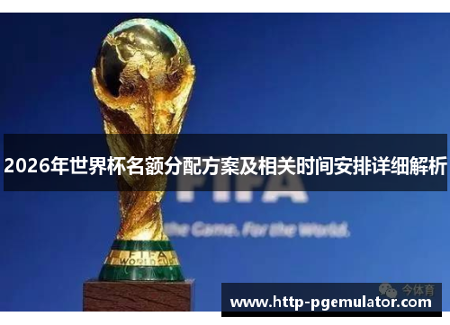 2026年世界杯名额分配方案及相关时间安排详细解析