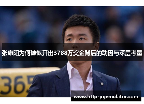 张康阳为何慷慨开出3788万奖金背后的动因与深层考量